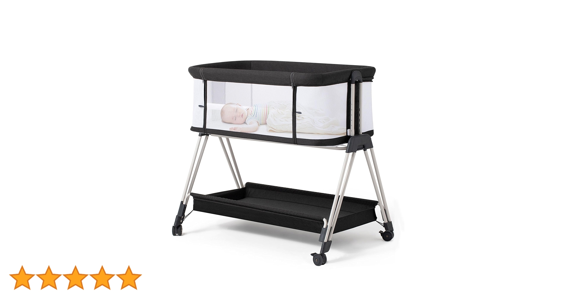 Amazon.co.jp: Fodoss Baby Bassinet Bedside Sleeper with